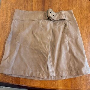 Free People Tan Mini Skirt with Belt
